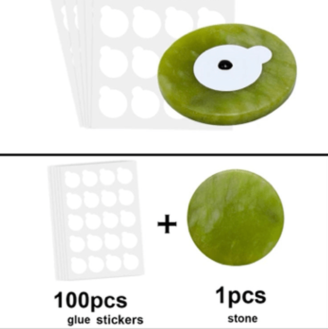 Jade stone & glue stickers